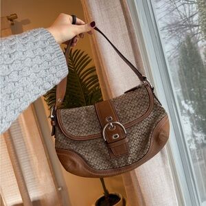 Y2k Vintage Coach Soho Leather logo bag